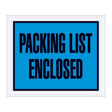 Box Packaging Full Face Envelopes, "Packing List Enclosed" Print, 5-1/2"L x 4-1/2"W, Blue, 1000/Pack PL403
